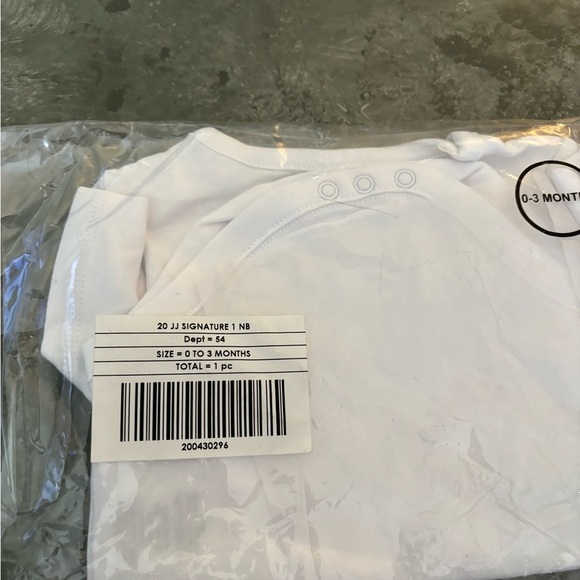 Janie and Jack white and blue short sleeve onesie tiger print size 0-3 mo - Picture 6 of 6